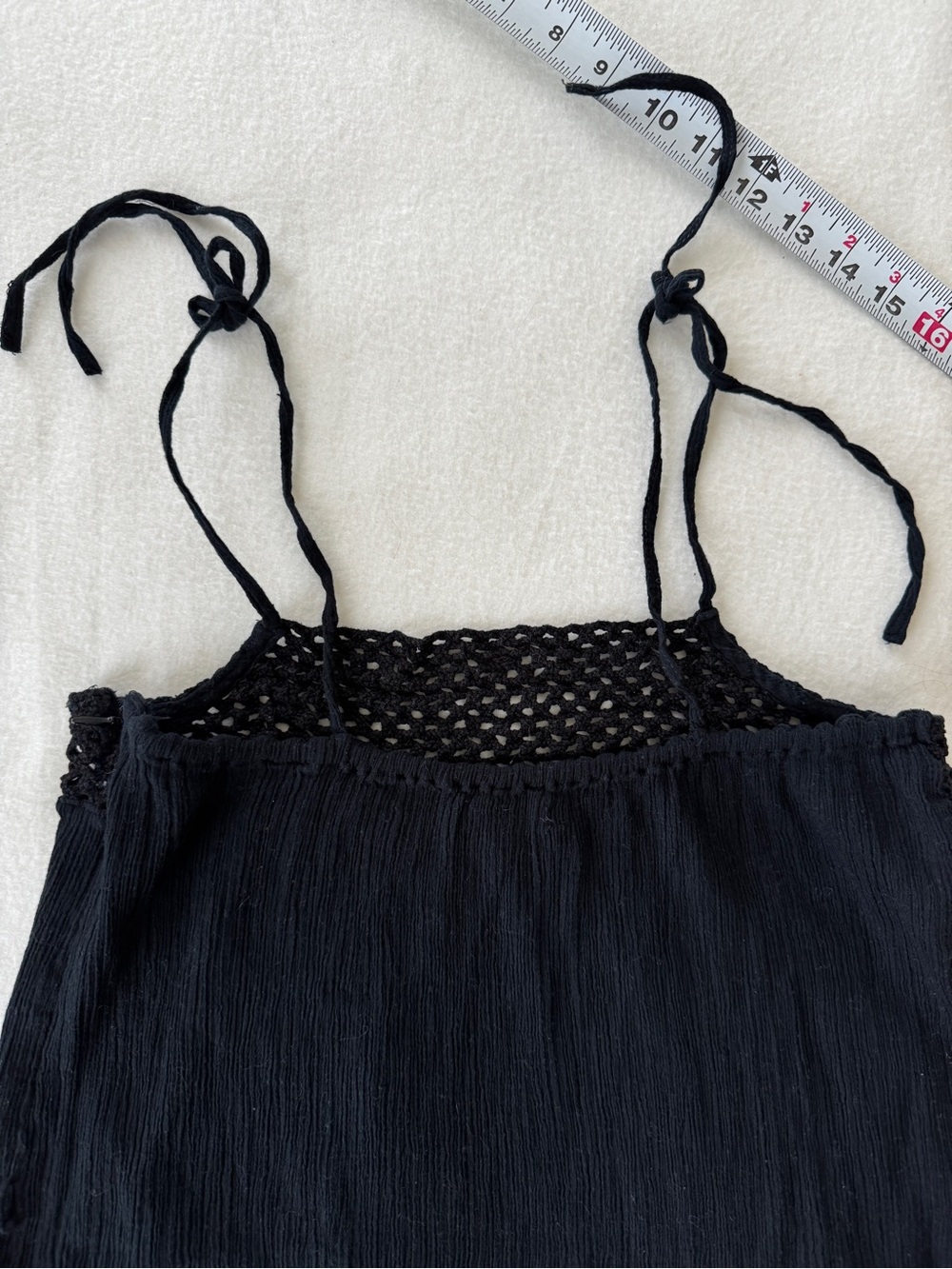 Vintage Sugar 17 Crochet Tank Top – Black – Size M - Picture 6 of 7
